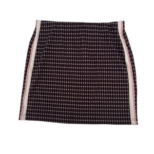 Forever 21 Pink Mauve Checkered Pull On Mini Skirt Size Medium Women’s